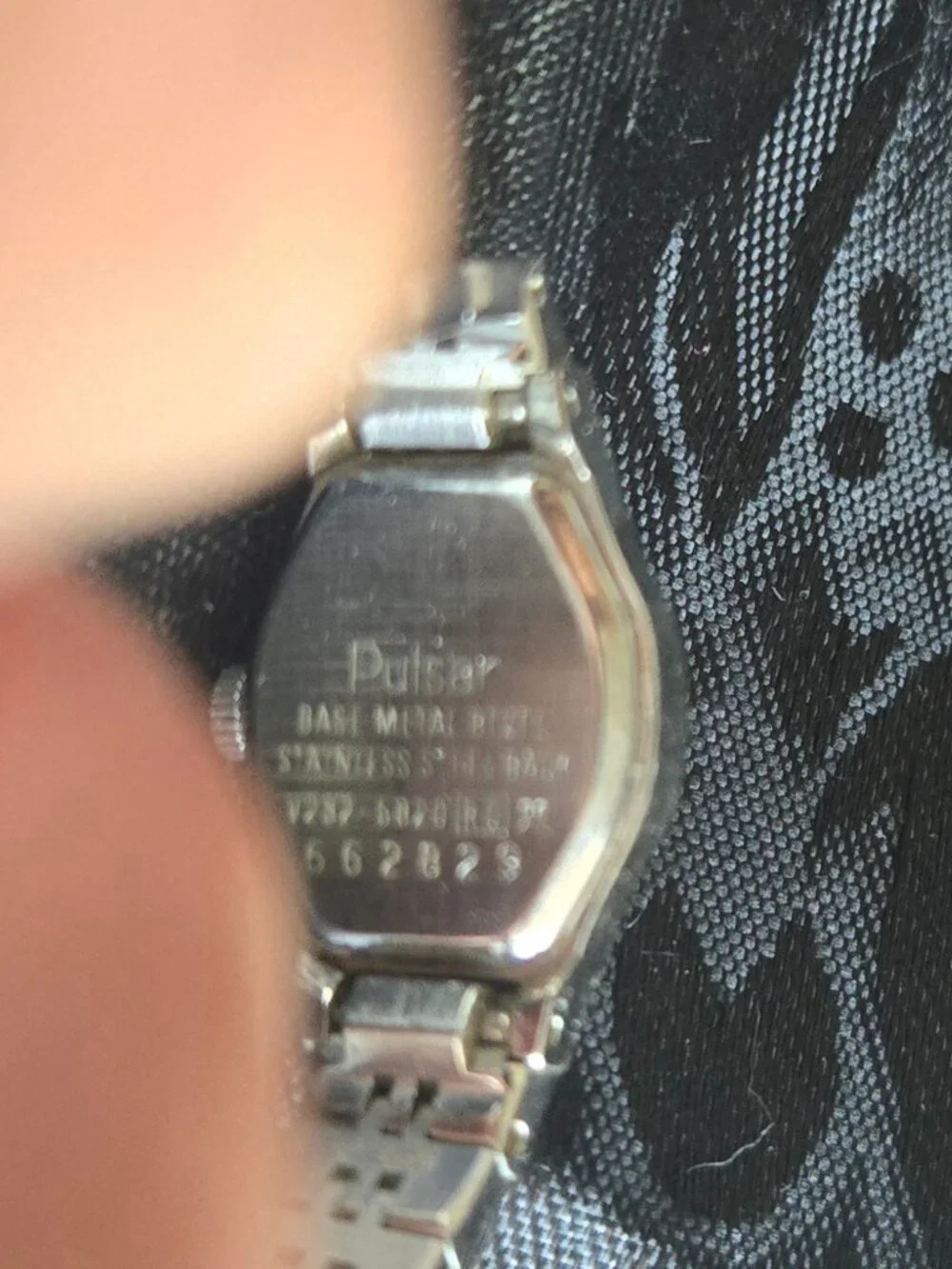 Vintage Women's PULSAR Silver Tone Link Bracelet Watch